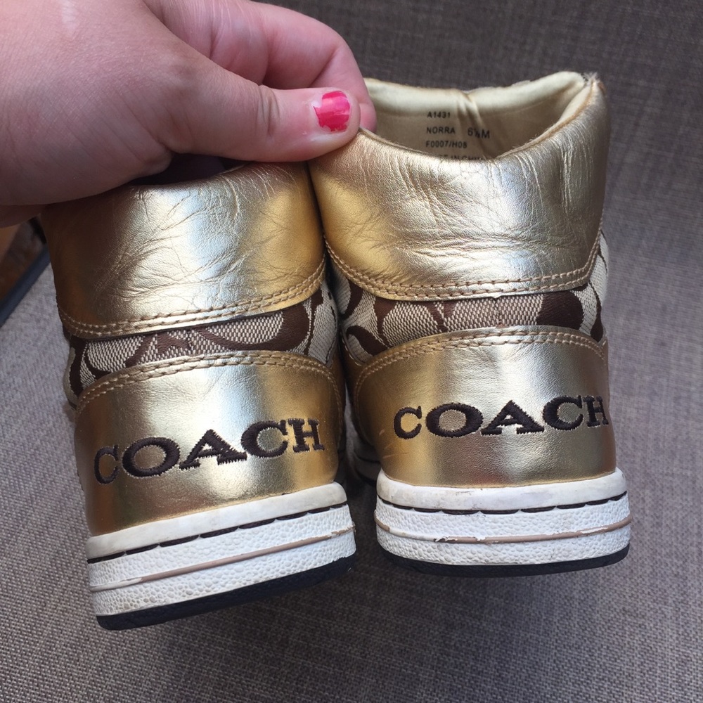 *SOLD on Mercari* Coach Hightop Sneakers - Picture 4 of 6